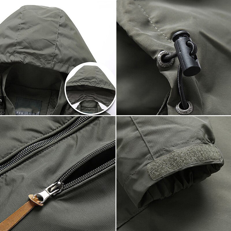 Kletterfeldjacke Herren Winddichte Oberbekleidung Wasserdichter Softshell Taktische Jacke Mantel