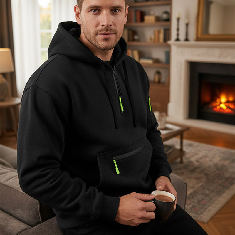 📣📣50%Rabatt!!!🎉✨Utility-Hoodie mit Quarter-Zip – Leichter Stoff, bequemer Sitz & funktionales Design – Ideal für Frühling, Herbst & aktive Stunden