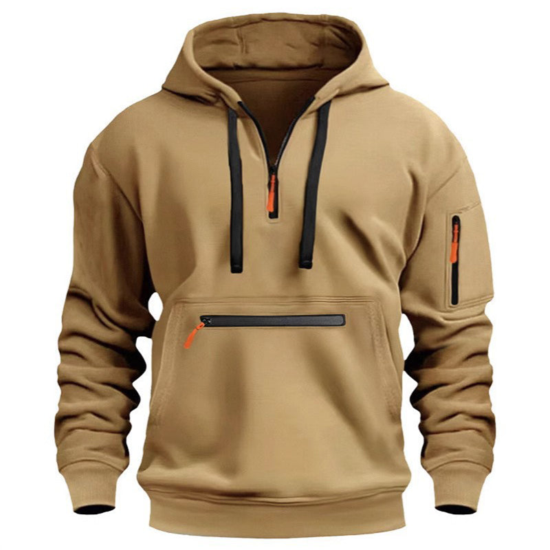 📣📣50%Rabatt!!!🎉✨Utility-Hoodie mit Quarter-Zip – Leichter Stoff, bequemer Sitz & funktionales Design – Ideal für Frühling, Herbst & aktive Stunden