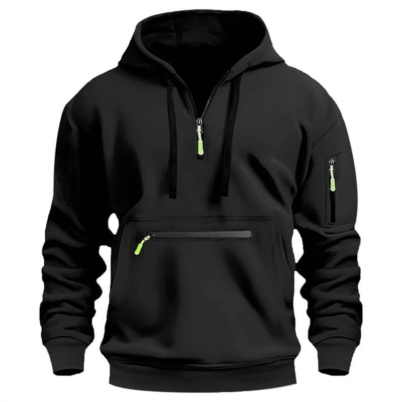 📣📣50%Rabatt!!!🎉✨Utility-Hoodie mit Quarter-Zip – Leichter Stoff, bequemer Sitz & funktionales Design – Ideal für Frühling, Herbst & aktive Stunden