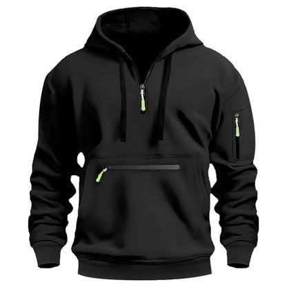 📣📣50%Rabatt!!!🎉✨Utility-Hoodie mit Quarter-Zip – Leichter Stoff, bequemer Sitz & funktionales Design – Ideal für Frühling, Herbst & aktive Stunden