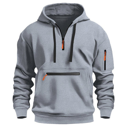 📣📣50%Rabatt!!!🎉✨Utility-Hoodie mit Quarter-Zip – Leichter Stoff, bequemer Sitz & funktionales Design – Ideal für Frühling, Herbst & aktive Stunden