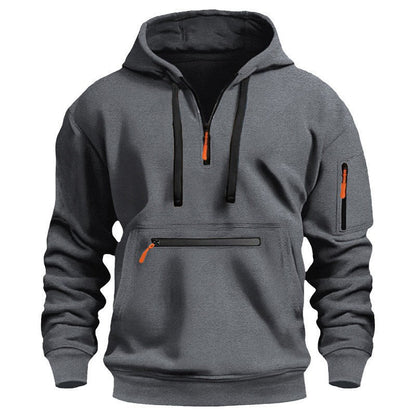 📣📣50%Rabatt!!!🎉✨Utility-Hoodie mit Quarter-Zip – Leichter Stoff, bequemer Sitz & funktionales Design – Ideal für Frühling, Herbst & aktive Stunden