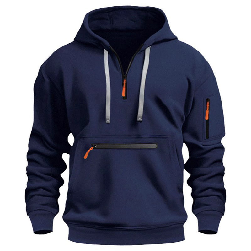 📣📣50%Rabatt!!!🎉✨Utility-Hoodie mit Quarter-Zip – Leichter Stoff, bequemer Sitz & funktionales Design – Ideal für Frühling, Herbst & aktive Stunden