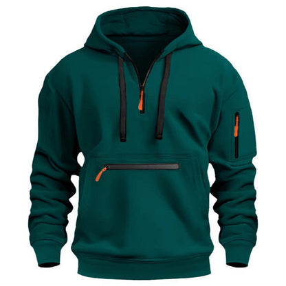 📣📣50%Rabatt!!!🎉✨Utility-Hoodie mit Quarter-Zip – Leichter Stoff, bequemer Sitz & funktionales Design – Ideal für Frühling, Herbst & aktive Stunden