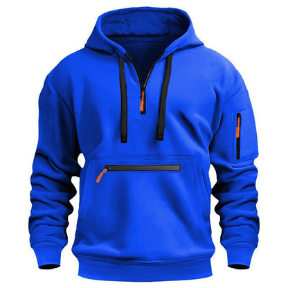 📣📣50%Rabatt!!!🎉✨Utility-Hoodie mit Quarter-Zip – Leichter Stoff, bequemer Sitz & funktionales Design – Ideal für Frühling, Herbst & aktive Stunden