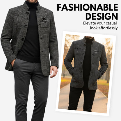 📢📢50% Rabatt!!! 🎉✨ Lässiger warmer Herrenblazer – Stylischer Blazer, wärmendes Material und lässiger Schnitt – perfekt für einen eleganten Look im Alltag & im Büro. Jetzt -50%!