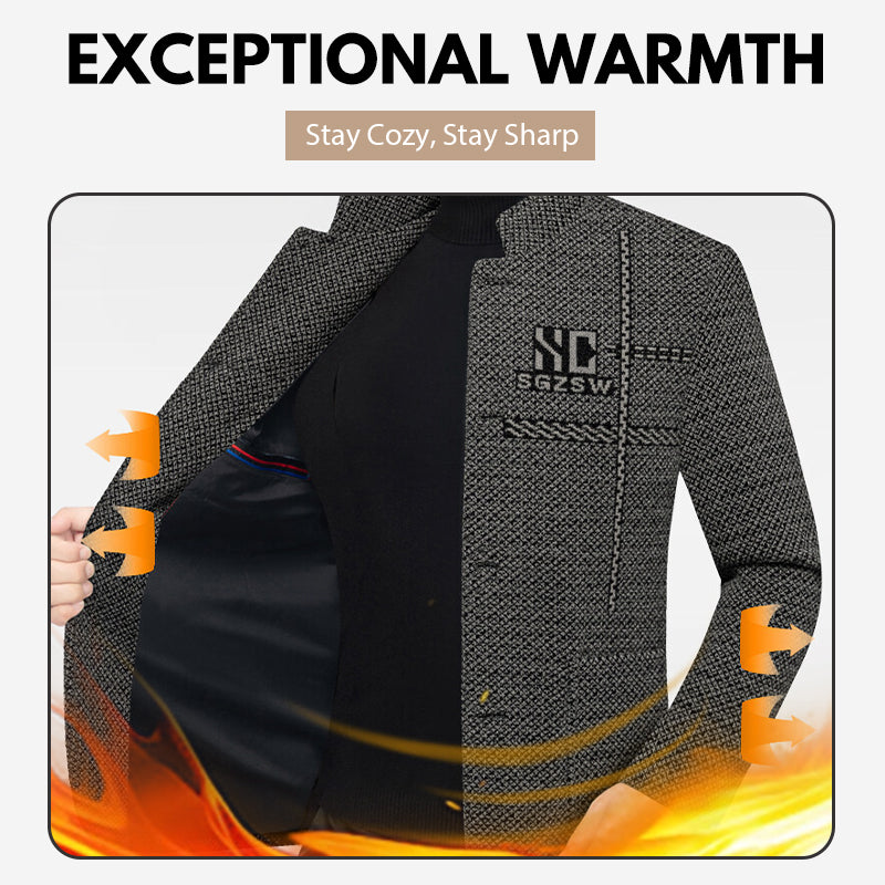 📢📢50% Rabatt!!! 🎉✨ Lässiger warmer Herrenblazer – Stylischer Blazer, wärmendes Material und lässiger Schnitt – perfekt für einen eleganten Look im Alltag & im Büro. Jetzt -50%!