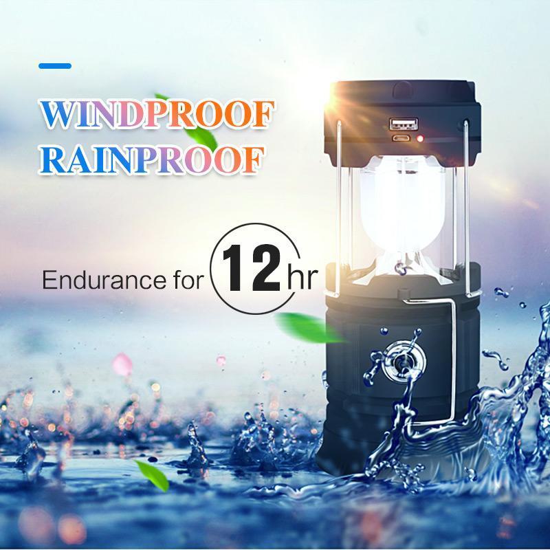 🧰3-in-1-Campinglaterne mit LED-Flamme