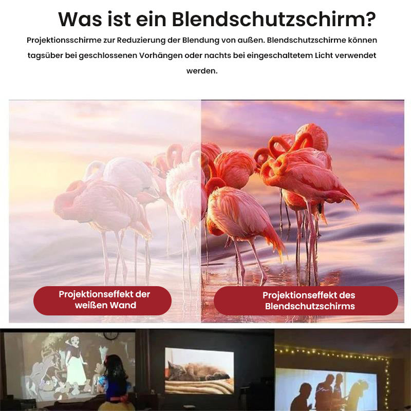 📺 HEIẞER VERKAUF: 50% RABATT! 🔥 120 Zoll faltbare Projektions-Leinwand – matte Anti-Licht-Oberfläche für Heimkino-Feeling