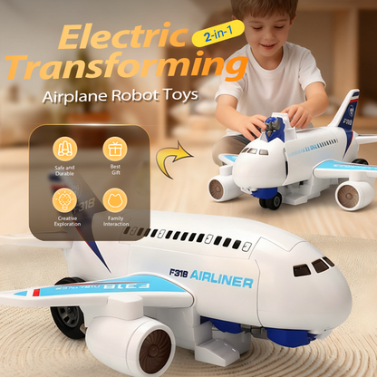 🎁JETZT 50 % RABATT! 🎅 2-in-1-Elektroflugzeug-Roboter – verwandelbar & ferngesteuert, perfekt für Kinder und als Weihnachtsgeschenk ✨