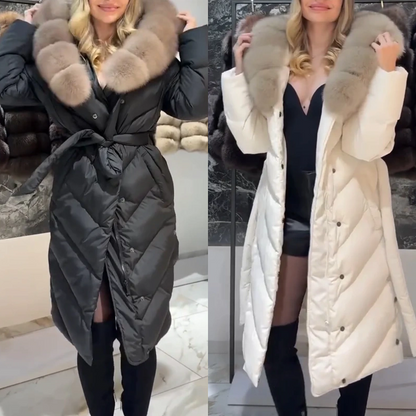 🔥New Arrivals Offer-High--Hochwertiger, eleganter Damen-Baumwollmantel mit Pelzkragen