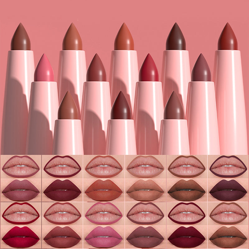 💄 12 Farben – 1 Set – unendliche Style-Möglichkeiten! Das matte Lippenstift- & Lipliner-Set im hochwertigen Holz-Etui bietet alles, was du für perfekt definierte Lippen brauchst. Ob Alltagslook oder Abendglamour – dieses Set macht jeden Look perfekt! ✨🛍️