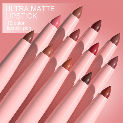💄 12 Farben – 1 Set – unendliche Style-Möglichkeiten! Das matte Lippenstift- & Lipliner-Set im hochwertigen Holz-Etui bietet alles, was du für perfekt definierte Lippen brauchst. Ob Alltagslook oder Abendglamour – dieses Set macht jeden Look perfekt! ✨🛍️
