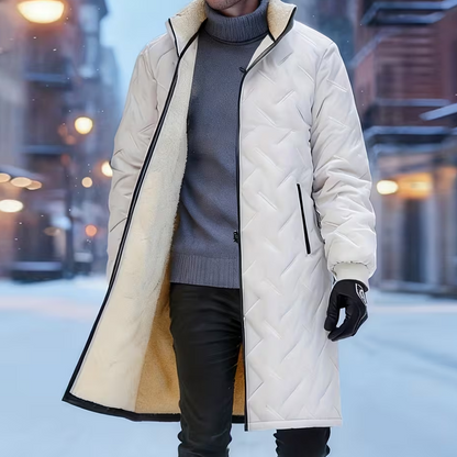 📢📢50% Rabatt!!! 🎉✨ Herren-Wintermantel in mittlerer Länge mit Plüschfutter