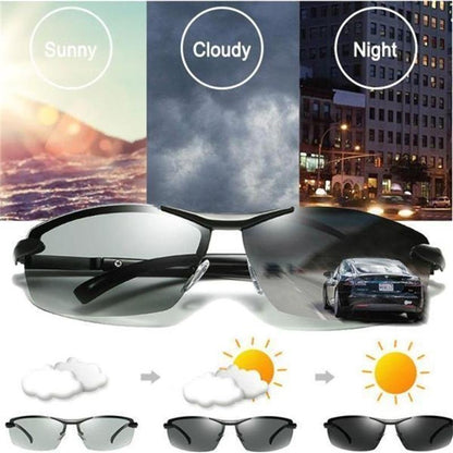 🕶️ Nur noch heute 50% RABATT! ⏰ Photochrome Sonnenbrille mit polarisierten blendfreien HD-Gläsern – randloser Sportrahmen – perfekt für Autofahren, Angeln, Radfahren & Outdoor-Aktivitäten
