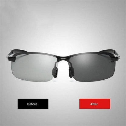 🕶️ Nur noch heute 50% RABATT! ⏰ Photochrome Sonnenbrille mit polarisierten blendfreien HD-Gläsern – randloser Sportrahmen – perfekt für Autofahren, Angeln, Radfahren & Outdoor-Aktivitäten