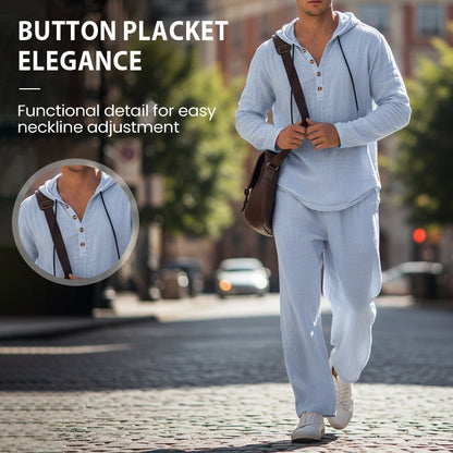 📢📢55% RABATT!!! Herren-Freizeitanzug mit Kapuzenoberteil und Hose (2-teiliges Set)