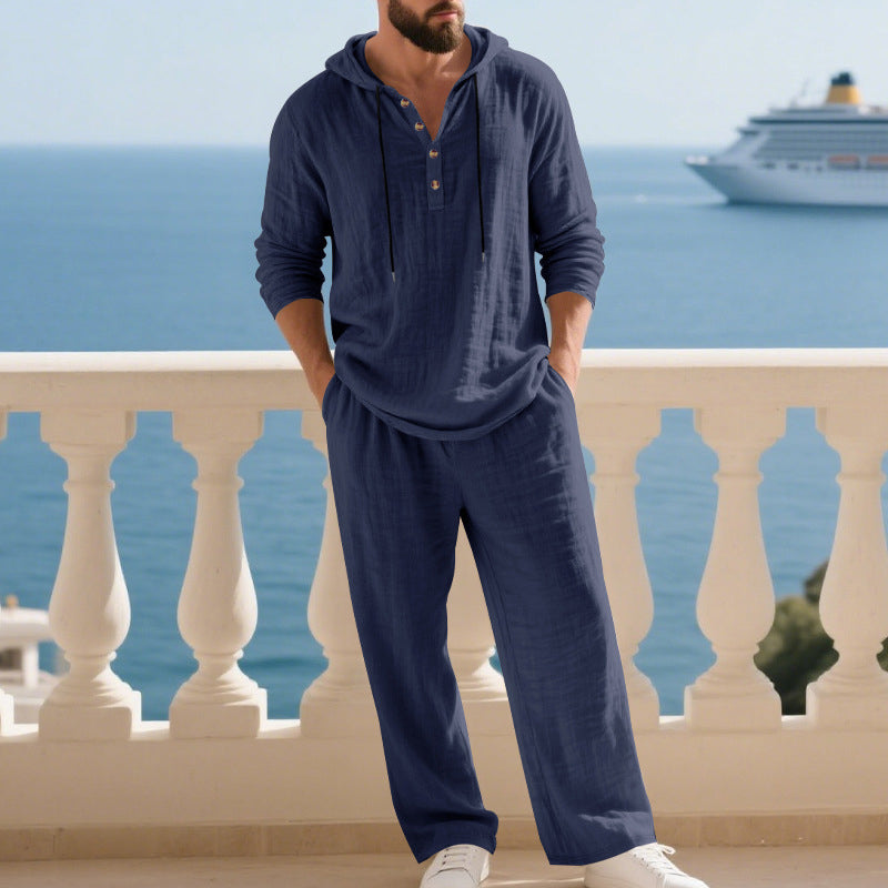 📢📢55% RABATT!!! Herren-Freizeitanzug mit Kapuzenoberteil und Hose (2-teiliges Set)