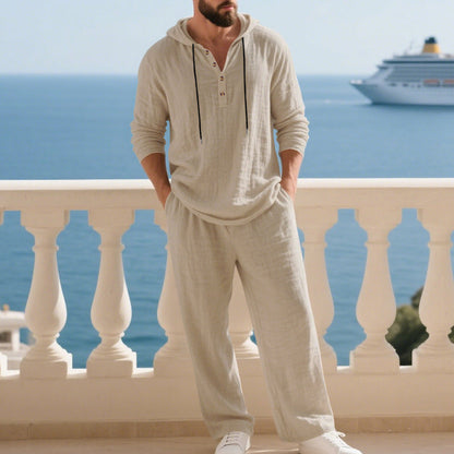 📢📢55% RABATT!!! Herren-Freizeitanzug mit Kapuzenoberteil und Hose (2-teiliges Set)