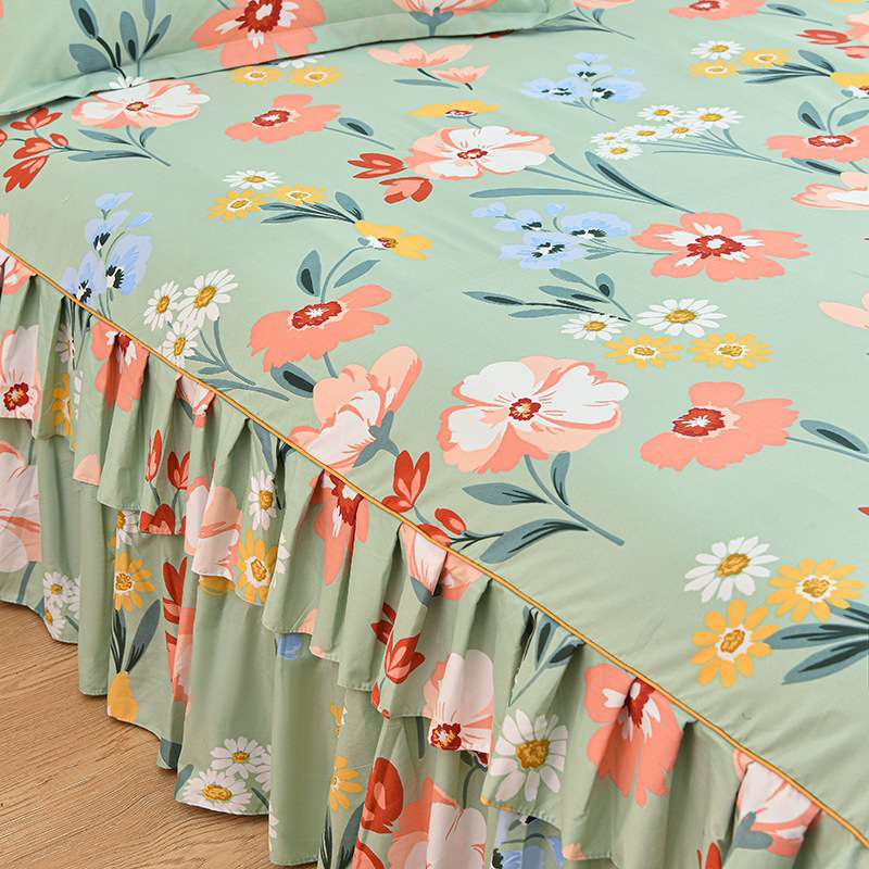 🌹Für jede Jahreszeit geeignet🌹 Romantisches Schlafengehen – 3-teiliger Rüschenbettrock – Eleganter Fall & einfaches Wechseln 【Begrenztes Angebot】🛏️