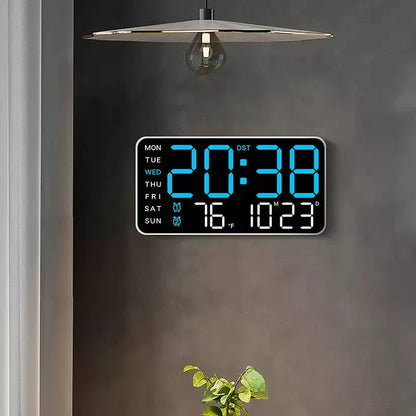 🕰️ 56% RABATT! 🌲 Moderne digitale LED-Wanduhr – Multifunktional, schlankes Design, klares Display ✨