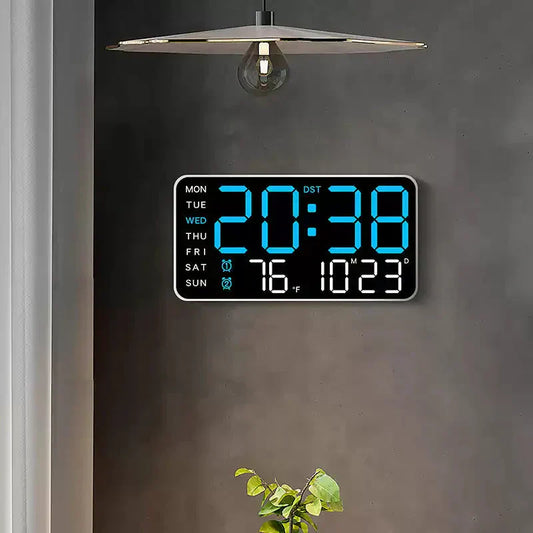 🕰️ 56% RABATT! 🌲 Moderne digitale LED-Wanduhr – Multifunktional, schlankes Design, klares Display ✨