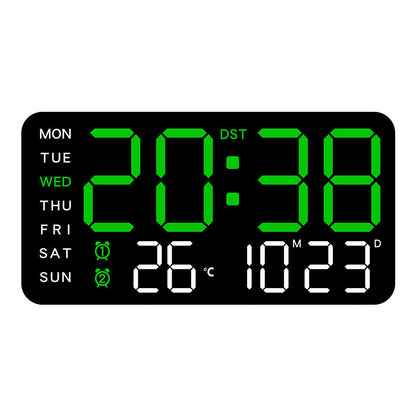 🕰️ 56% RABATT! 🌲 Moderne digitale LED-Wanduhr – Multifunktional, schlankes Design, klares Display ✨