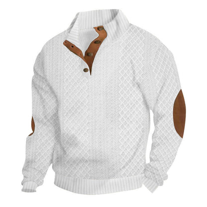 Lässiges Herren-Outdoor-Sweatshirt mit Jacquard-Kragen ✈️ Kauf 2 Artikel versandkostenfrei ✈️