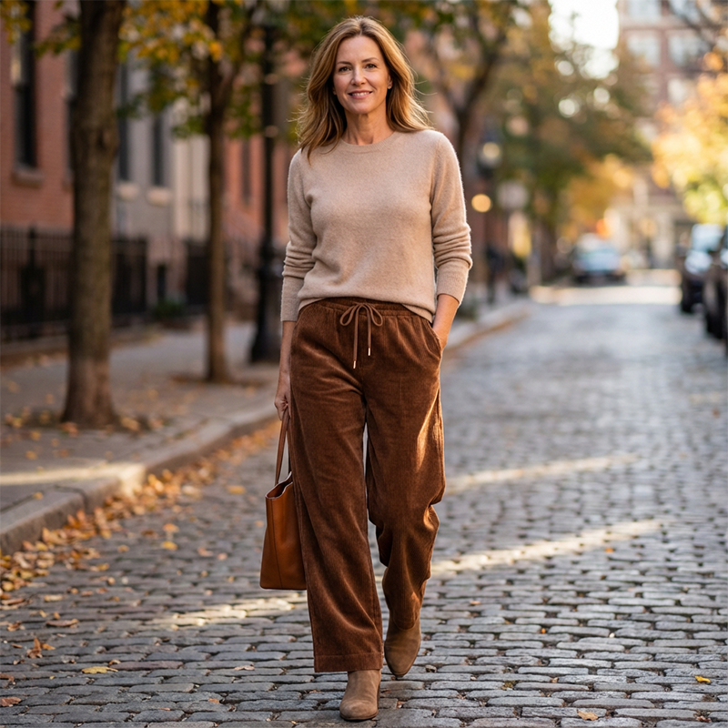 ✨🔥Lässige Cordhose mit lockerer Passform für Damen💓