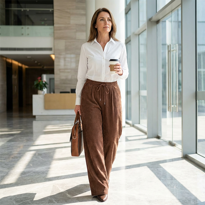 ✨🔥Lässige Cordhose mit lockerer Passform für Damen💓
