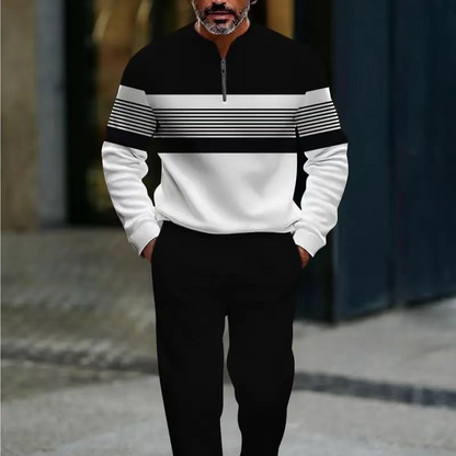 📢🎉50%Rabatt!!!🛍️✨Herren-Set: Pullover mit grafischem Druck und Hose