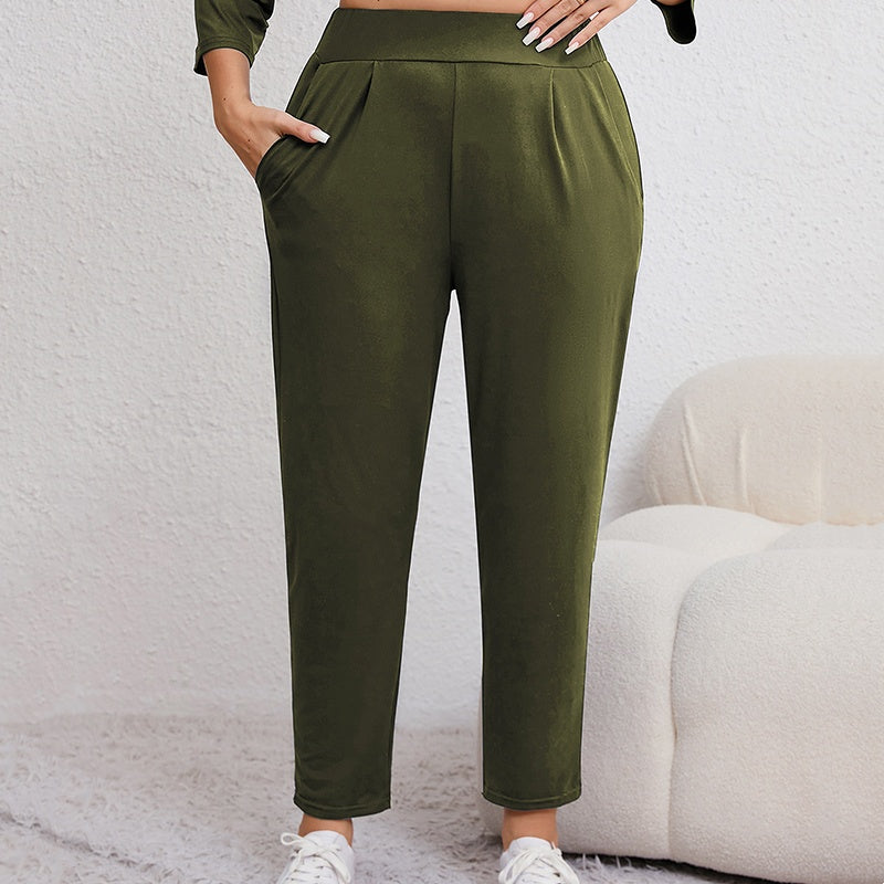 ⏰50% RABATT!✨ Damen-Karottenhose mit Taschen, große Größen verfügbar
