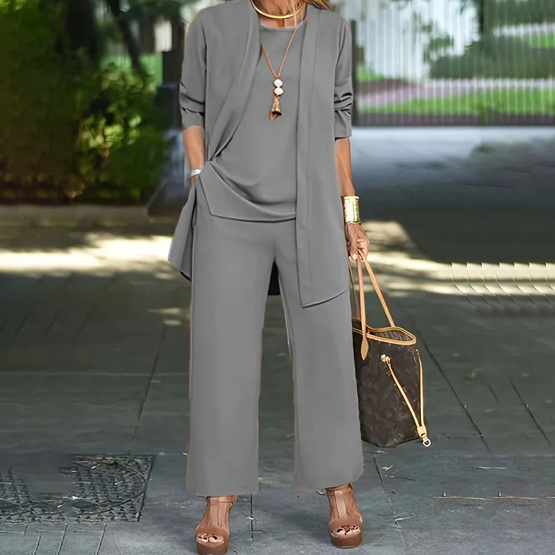 ✨🔥✨ Elegantes 3-teiliges Relaxed Fit Set für Damen – bequem, stilvoll & perfekt aufeinander abgestimmt – ideal für Alltag, Homeoffice & Freizeit💞