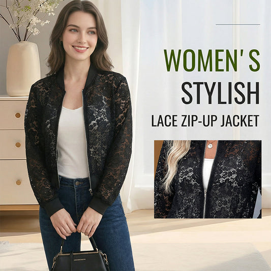 ✨ Neuheiten & Sonderangebote! Leichte Damenjacke aus Spitze mit Reißverschluss – feminin, luftig & vielseitig – perfekt für warme Tage, Strand & Freizeit – ideal für Layering