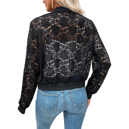 ✨ Neuheiten & Sonderangebote! Leichte Damenjacke aus Spitze mit Reißverschluss – feminin, luftig & vielseitig – perfekt für warme Tage, Strand & Freizeit – ideal für Layering