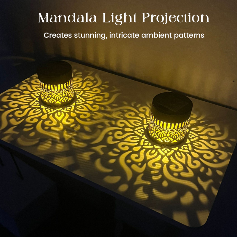 🏖️ Sommer-Sale 60% Rabatt 🏝️🌞 Solar Mandala Light – Stunning Pattern Projection, 2-in-1 Floor & Wall Design & IP65 Waterproof Auto On/Off 🌿