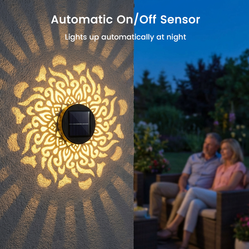 🏖️ Sommer-Sale 60% Rabatt 🏝️🌞 Solar Mandala Light – Stunning Pattern Projection, 2-in-1 Floor & Wall Design & IP65 Waterproof Auto On/Off 🌿