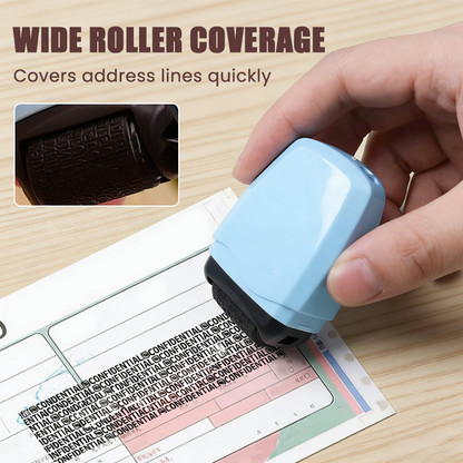 ❄️Sommerfrische 50 % Rabatt!📦Privacy-Rollenstempel – Nachfüllbarer Datenschutzroller für Adressen, Paketlabels, Rechnungen & Postsendungen