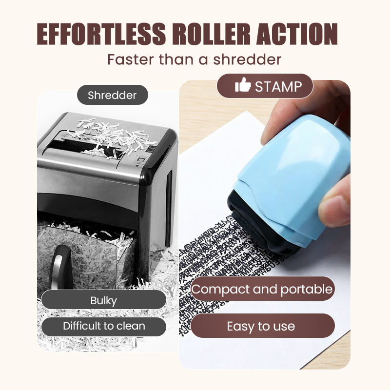 ❄️Sommerfrische 50 % Rabatt!📦Privacy-Rollenstempel – Nachfüllbarer Datenschutzroller für Adressen, Paketlabels, Rechnungen & Postsendungen