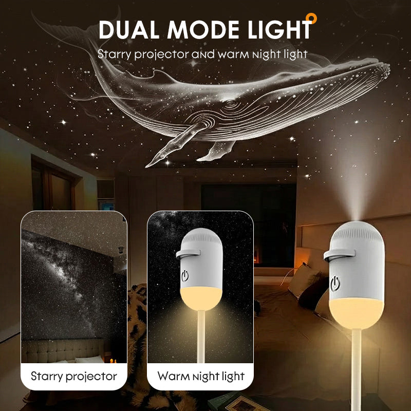 🌃 50% RABATT! 🔥 2-in-1 Sternenhimmel-Projektor & Nachtlicht – beruhigende Galaxie-Projektion – perfekt für Kinderzimmer, Schlafzimmer & Entspannung