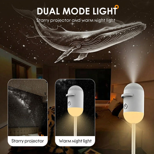 🌃 50% RABATT! 🔥 2-in-1 Sternenhimmel-Projektor & Nachtlicht – beruhigende Galaxie-Projektion – perfekt für Kinderzimmer, Schlafzimmer & Entspannung