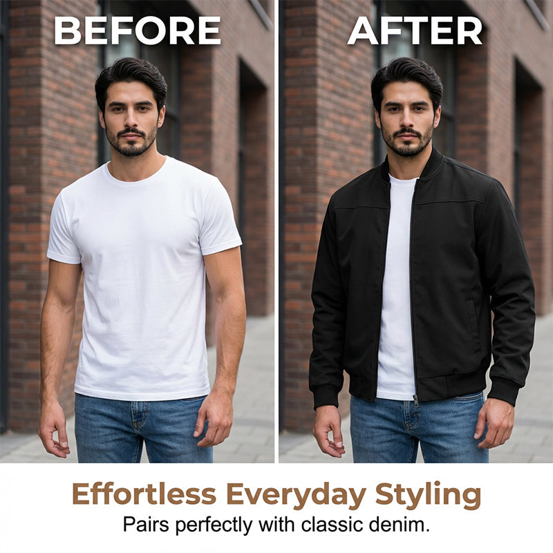 📢🎉50%Rabatt!!!🛍️✨Klassische Bomberjacke für Herren mit Reißverschluss vorne