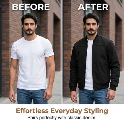 📢🎉50%Rabatt!!!🛍️✨Klassische Bomberjacke für Herren mit Reißverschluss vorne