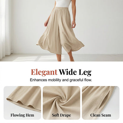 🍂🔥 50% RABATT ⏰ Leichte Damen Crop-Hose mit elastischem Bund – luftig, bequem & perfekt für warme Tage ☀️✨