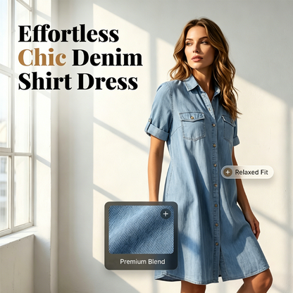 🔥 Zeitlich begrenzter Sale – Bis zu 55% RABATT! Lässiges Jeanskleid für Damen – bequem, vielseitig & perfekt für Alltag, Strand & Freizeit