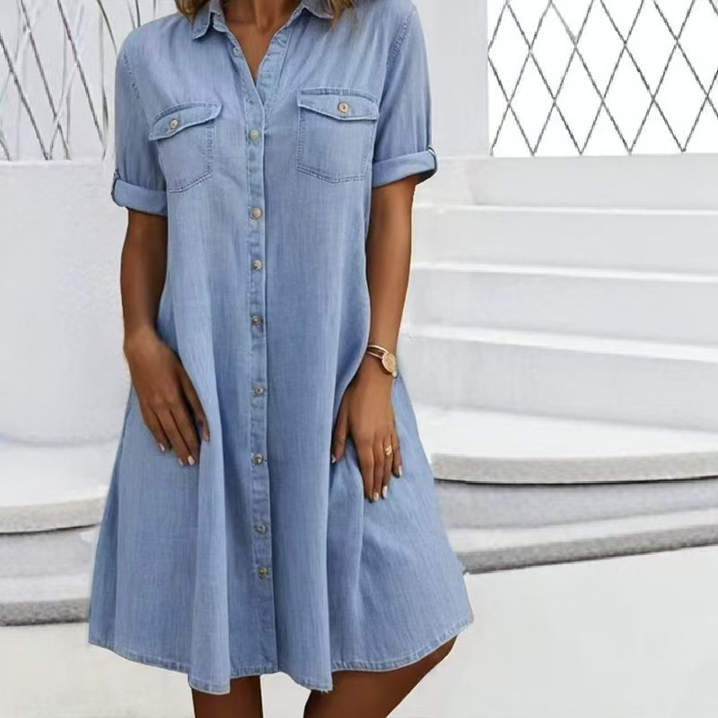 🔥 Zeitlich begrenzter Sale – Bis zu 55% RABATT! Lässiges Jeanskleid für Damen – bequem, vielseitig & perfekt für Alltag, Strand & Freizeit
