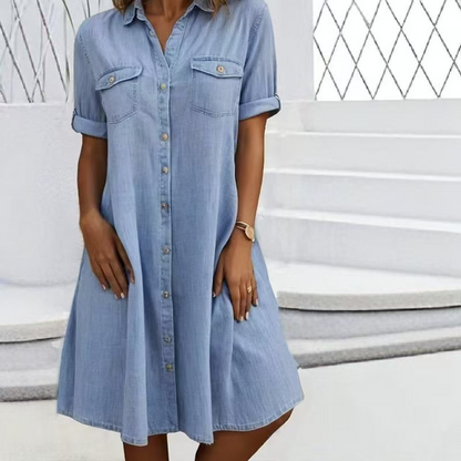 🔥 Zeitlich begrenzter Sale – Bis zu 55% RABATT! Lässiges Jeanskleid für Damen – bequem, vielseitig & perfekt für Alltag, Strand & Freizeit
