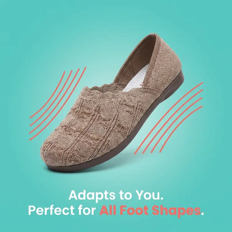 👟 50% RABATT! ✨ Atmungsaktive Strick-Freizeitschuhe für Damen – Kühler Tragekomfort, Flexible PVC-Sohle & Ideal Für Lange Spaziergänge 🚶‍♀️