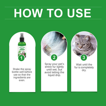 Natürliches Floh- und Zeckenspray für Hunde und Katzen 🐾 Schützen Sie Ihr geliebtes Haustier vor Schädlingen 🐾